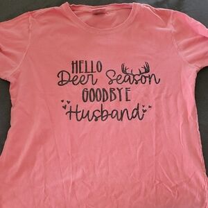Pink Graphic Tee with Fun Text